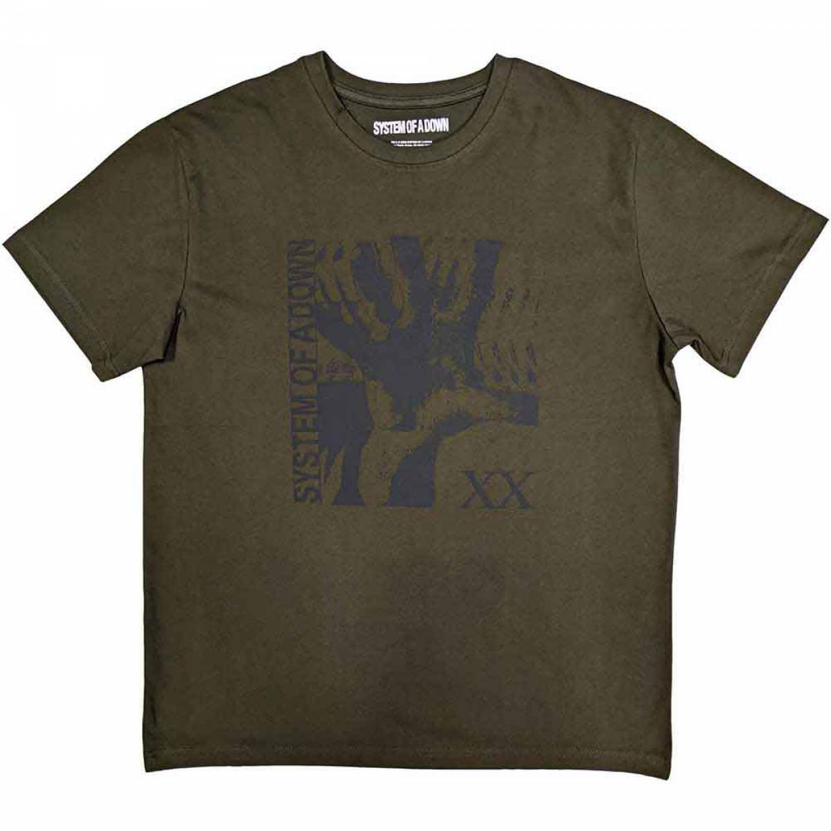 【予約商品】SYSTEM OF A DOWN バンドTシャツ ユニセックス: Intoxicated (Military Green) - MILITARY GREEN