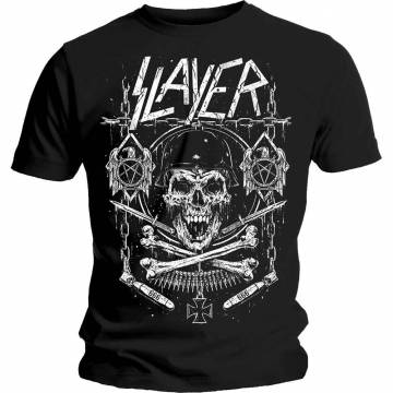 【予約商品】SLAYER ユニセックスTシャツ: Skull & Bones Revised
