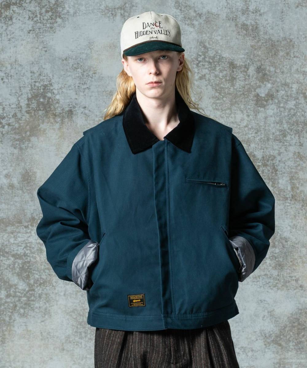 【予約商品】glamb(グラム)GB0325/JKT13 : Balloon Short Work Jacket / バルーンショートワークジャケット - Navy