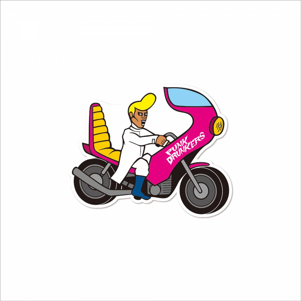 【予約商品】PUNK DRUNKERS(パンクドランカーズ)ステッカー / ヤンキーあいつ - PINK