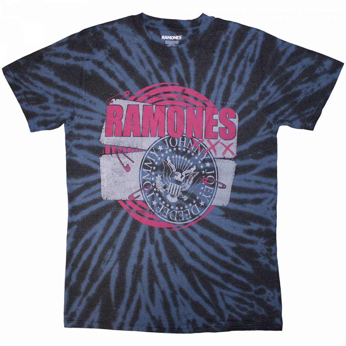 【予約商品】RAMONES バンドTシャツ ユニセックス: Punk Patch (Blue) (Wash Collection) - BLUE