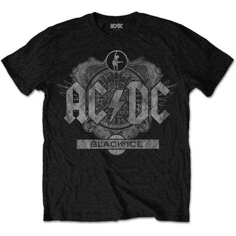 【予約商品】AC/DC バンドTシャツ ユニセックス: Black Ice (Black) - BLACK
