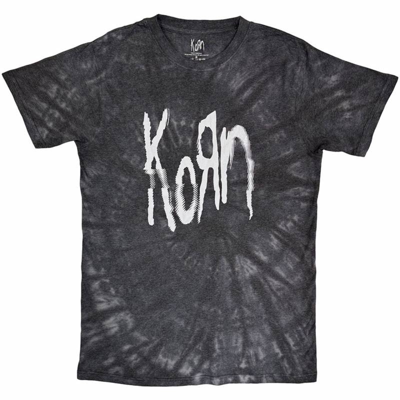 【予約商品】KORN バンドTシャツ ユニセックス: Spider Glitch (Black) (Wash Collection)