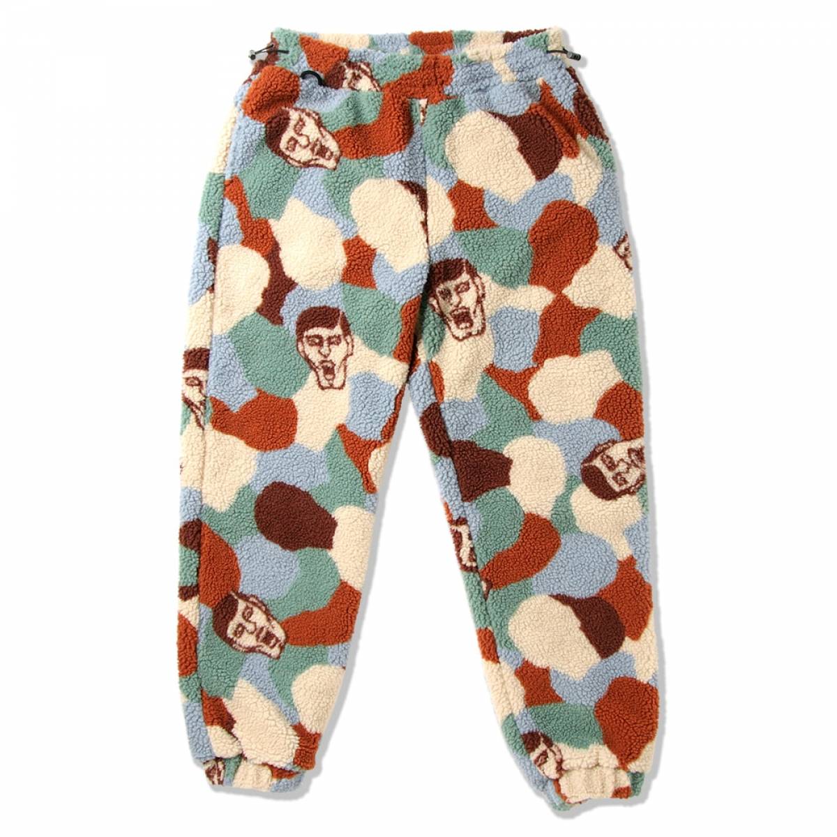【予約商品】PUNK DRUNKERS (パンクドランカーズ) あいつ迷彩ボアフリースパンツ - CAMO