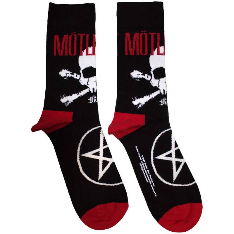 【予約商品】MOTLEY CRUE Unisex Ankle Socks: Skull & Crossbones (Black) (UK Size 7 - 11)