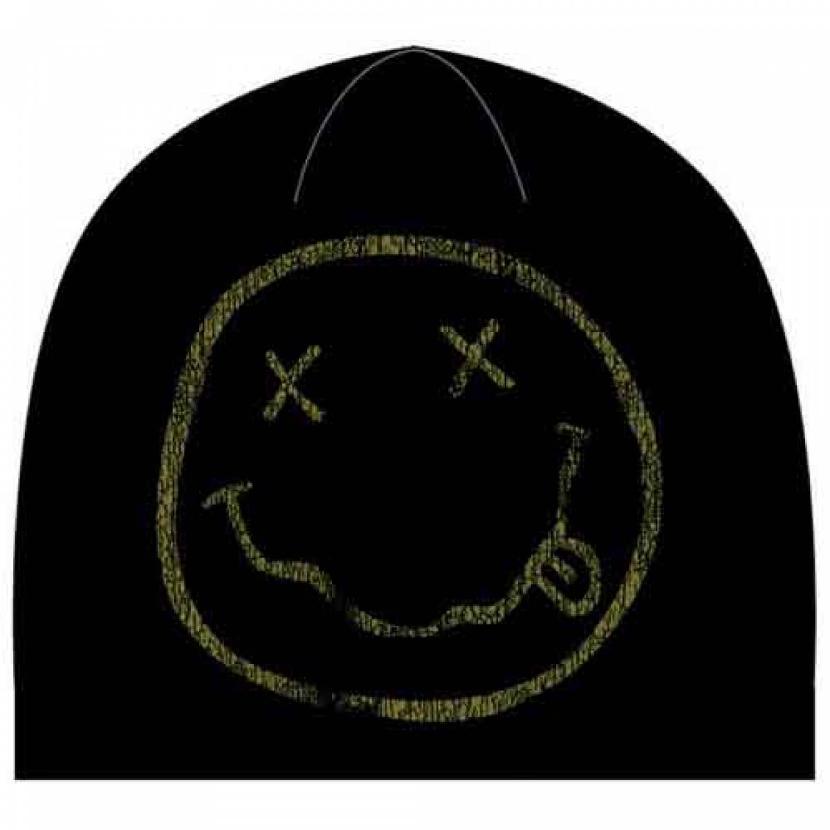 【予約商品】NIRVANA Unisex Beanie Hat: Happy Face (Black) - BLACK