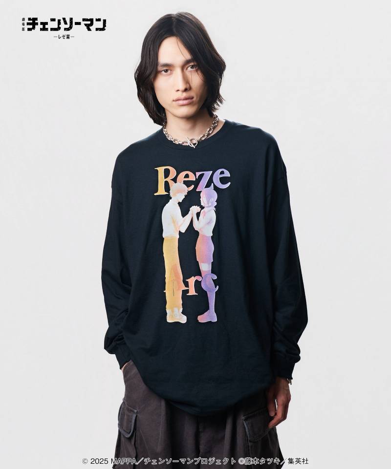 【予約商品】チェンソーマン×glamb(グラム) Denji ＆ Reze Cutsew / デンジ＆レゼ カットソー - Black