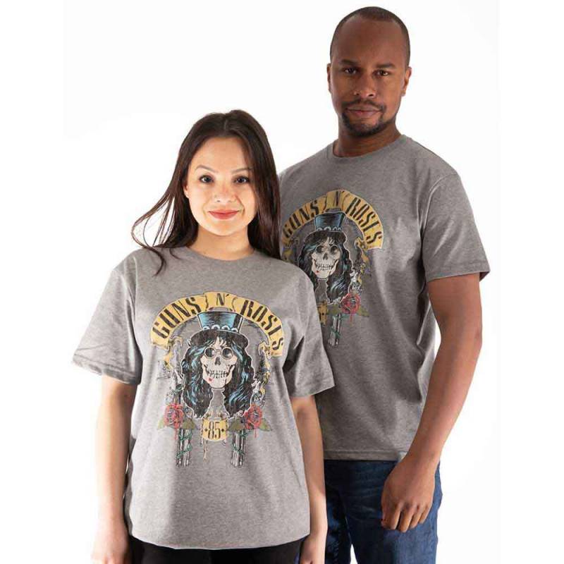 【予約商品】GUNS N' ROSES バンドTシャツ ユニセックス: Slash '85 (Grey)