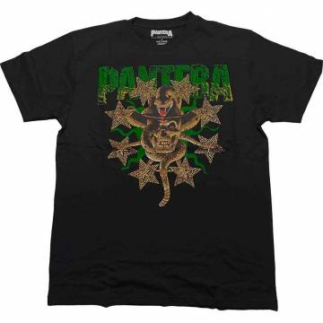 【予約商品】PANTERA ユニセックスTシャツ: Skull & Snake (Embellished)