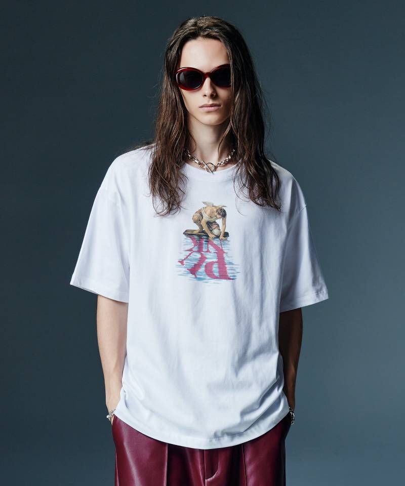 【予約商品】glamb(グラム) Angel PUNK T-Shirt / エンジェルパンクTシャツ - White