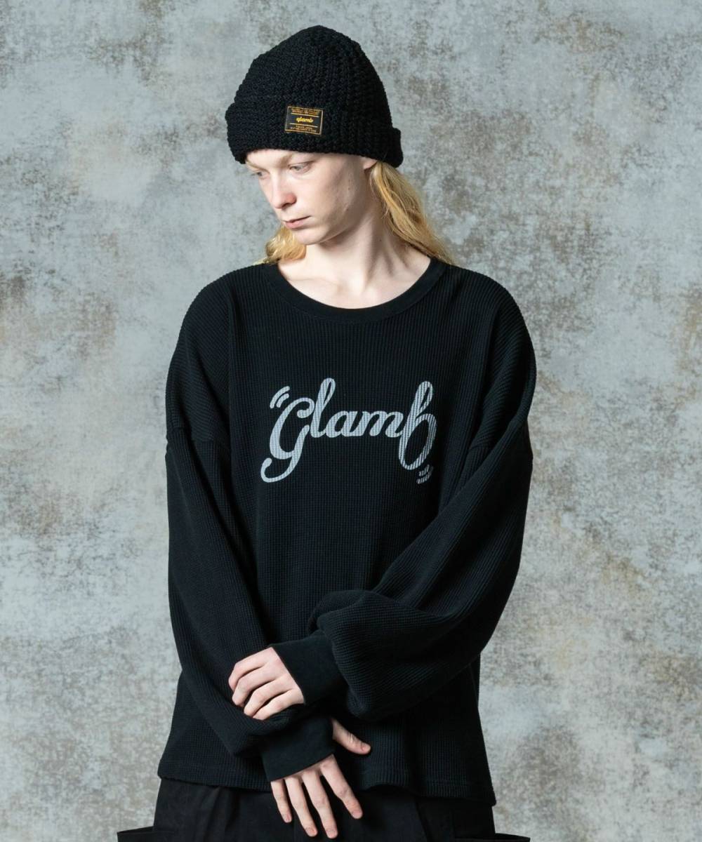 【予約商品】glamb(グラム)GB0325/CS22 : All Purpose Waffle Cutsew / オールパーポーズワッフルカットソー - Black