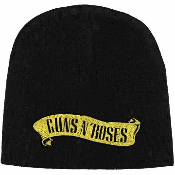 【予約商品】GUNS N' ROSES Unisex Beanie Hat: Logo (Black) - BLACK