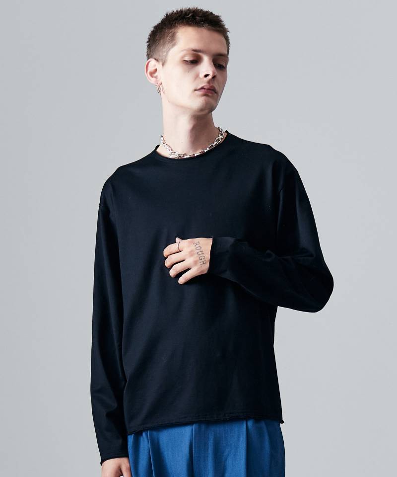 【予約商品】glamb(グラム)Blue Noise Premium Grade Long Sleeves T-Shirt / ブルーノイズプレミアムグレードロングスリーブTシャツ - Black