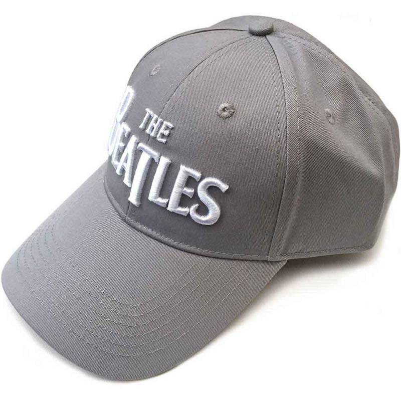 【予約商品】THE BEATLES Unisex Baseball Cap: White Drop T Logo (Grey)