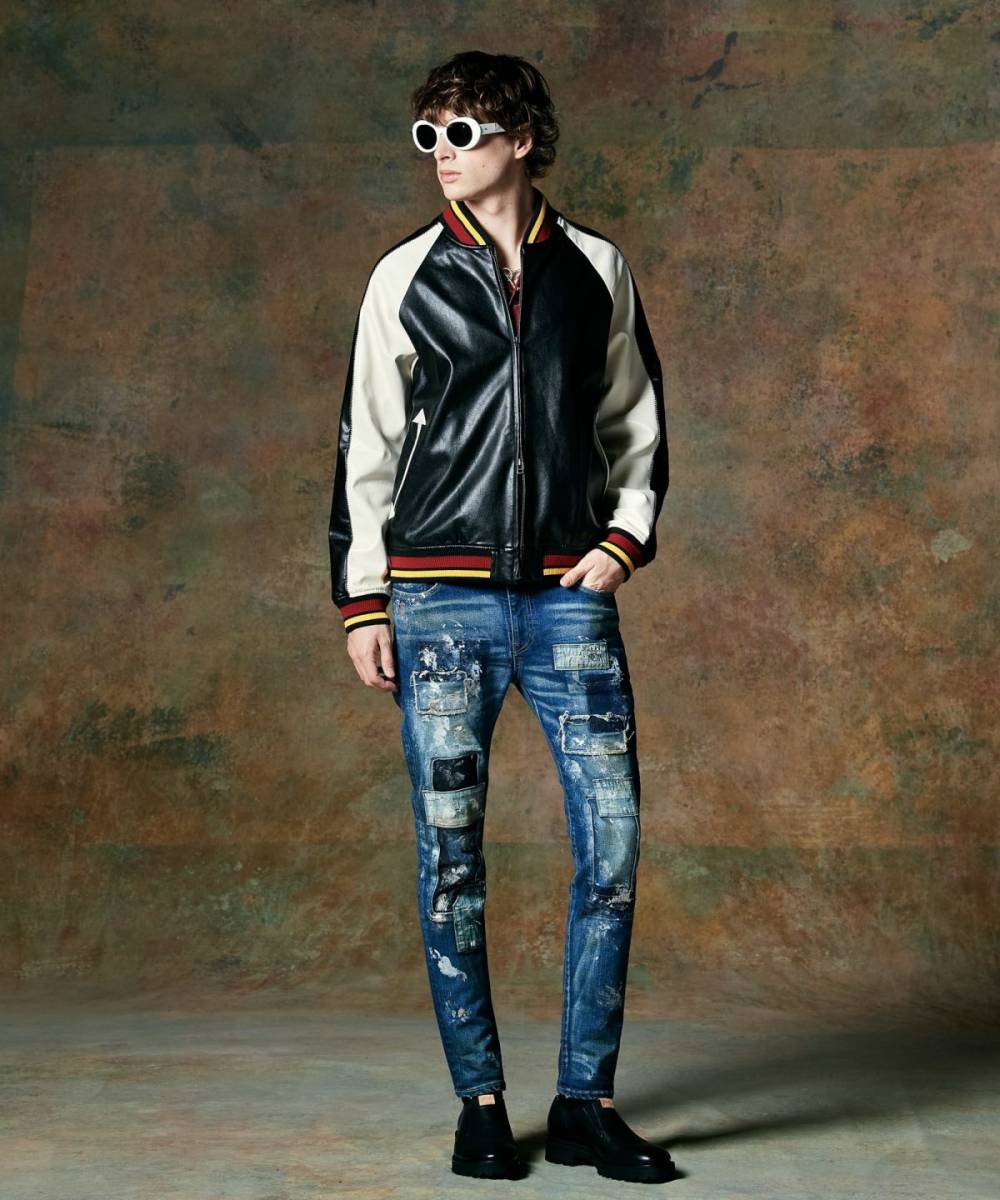 glamb(グラム) GB0424/JKT07 : Synth Leather Ska Jumper glamb(グラム) GB0424/JKT07 : Synth Leather Ska Jumper
