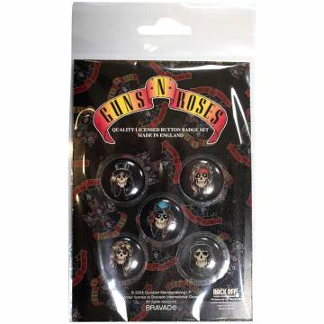 【予約商品】GUNS N' ROSES Button Badge Pack: Appetite Skulls