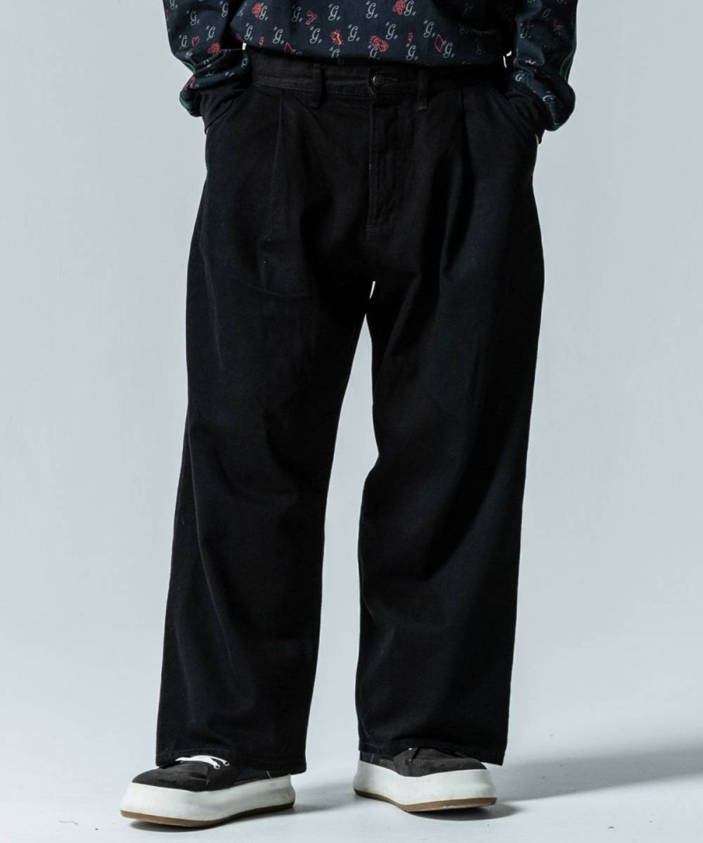 【予約商品】glamb(グラム)GB0324/P14 : Four Pocket Baggy Denim / 4ポケットバギーデニム - Black