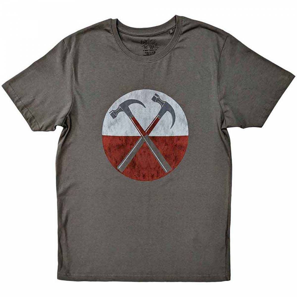 【予約商品】PINK FLOYD Unisex Vintage バンドTシャツ: Vintage The Wall Hammers (Charcoal Grey) - CHARCOAL GREY