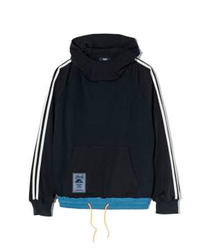 【予約商品】glamb(グラム) GB0424/CS07 : Crossover Hoodie / クロスオーバーフーディ - Black