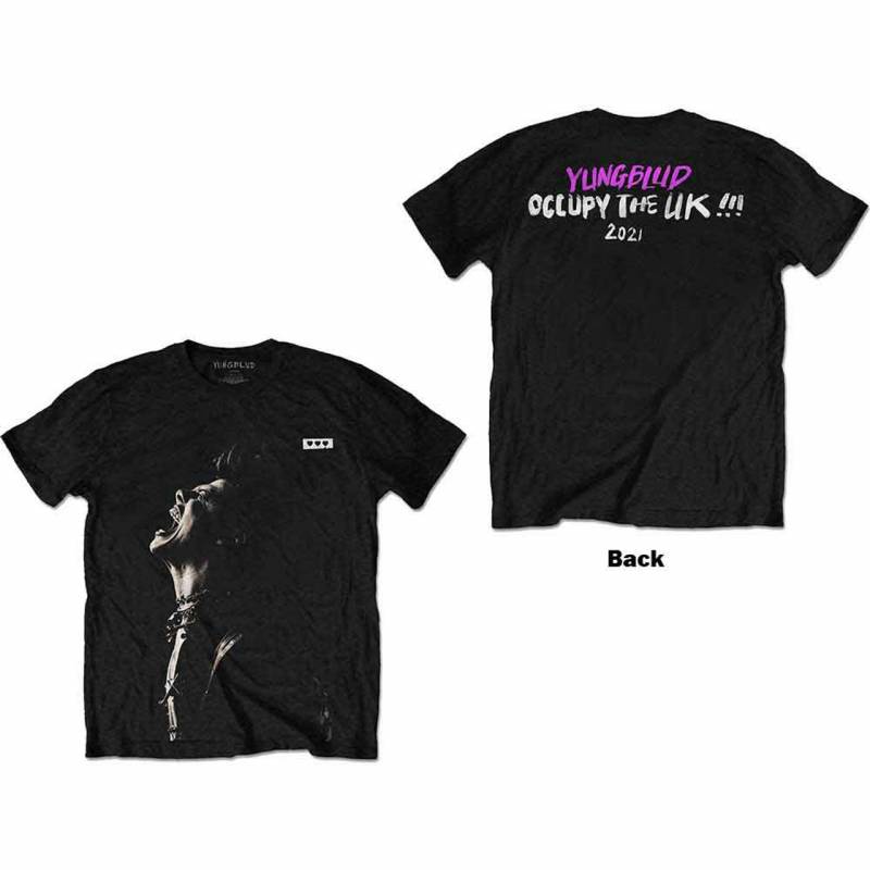 【予約商品】YUNGBLUD バンドTシャツ ユニセックス: Occupy the UK (Black) (Back Print)