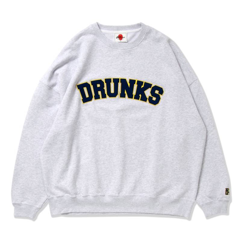 【予約商品】PUNK DRUNKERS (パンク・ドランカーズ) DRUNKS.BIGトレーナー - ASH