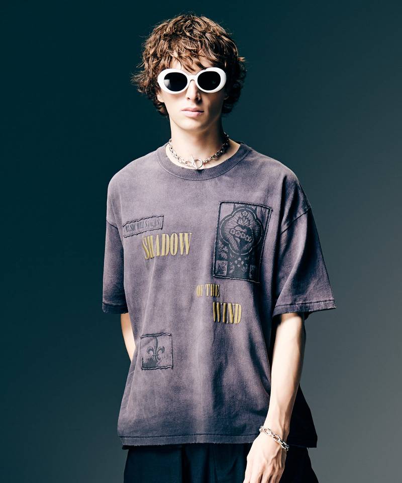 【予約商品】glamb(グラム)Sacred Damage Cutsew / セイクリッドダメージカットソー - Black