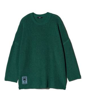 【予約商品】glamb(グラム)GB0125/KNT12 : Rubber Tag Knit / ラバータグニット - Green