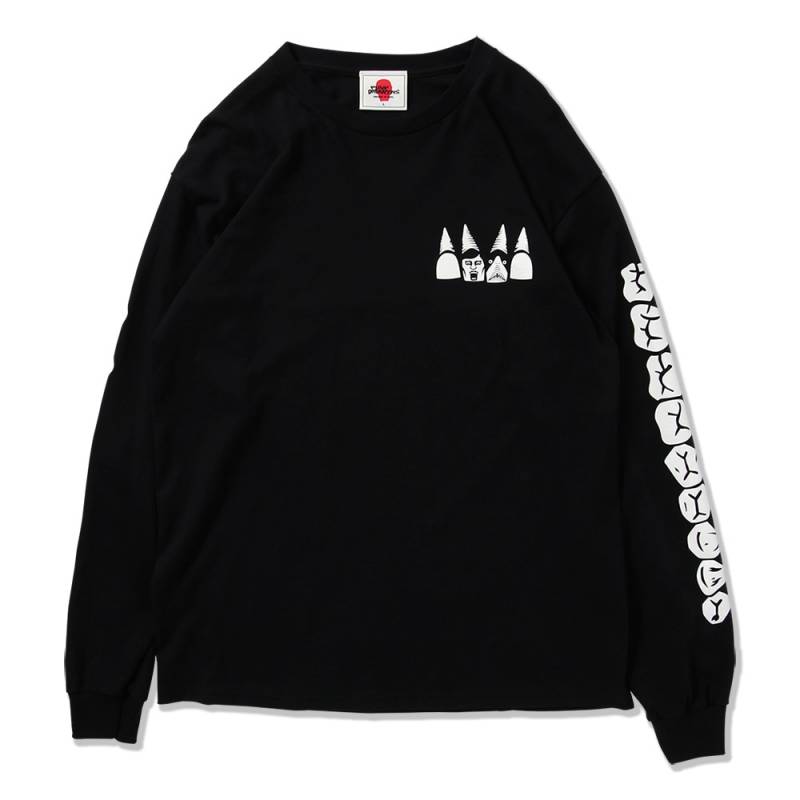 【予約商品】PUNK DRUNKERS (パンク・ドランカーズ) 歯列ロンTEE - BLACK