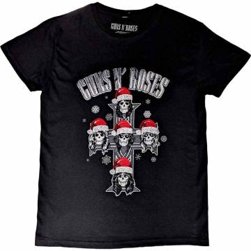 【予約商品】GUNS N' ROSES バンドTシャツ ユニセックス: Appetite Christmas (Black) - BLACK