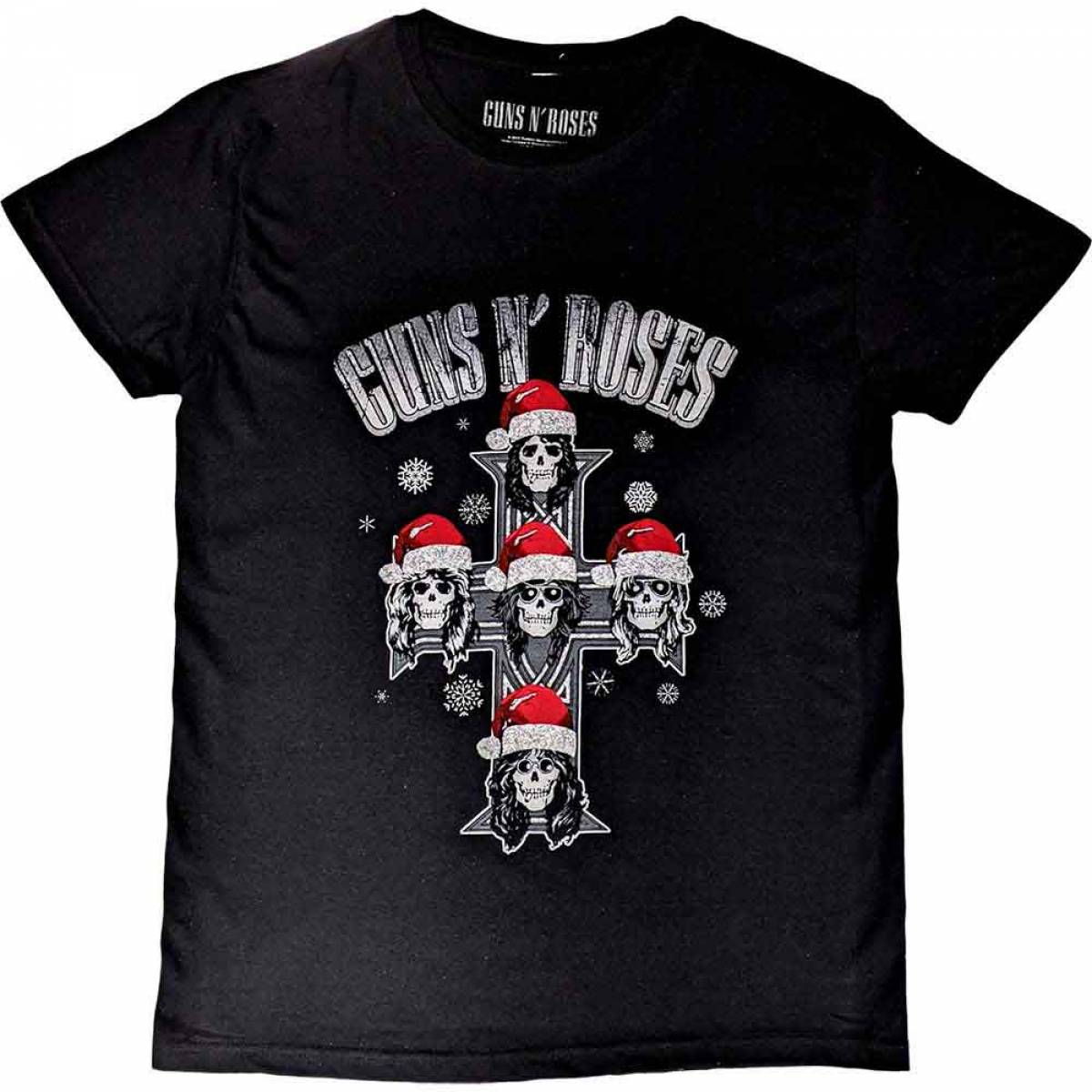 【予約商品】GUNS N' ROSES バンドTシャツ ユニセックス: Appetite Christmas (Black) - BLACK