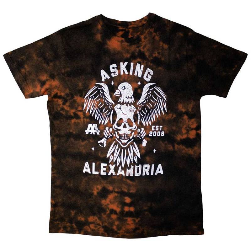 ASKING ALEXANDRIA バンドTシャツ ユニセックス: Eagle Skull (Red) (Wash Collection)