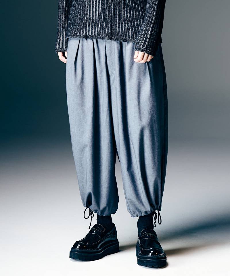 【予約商品】glamb(グラム) Easy Wide Cropped Pants / イージーワイドクロップドパンツ - Gray