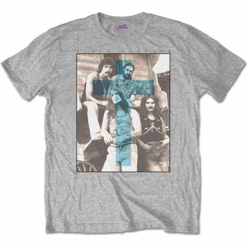 【予約商品】BLACK SABBATH バンドTシャツ ユニセックス: Blue Cross - GREY