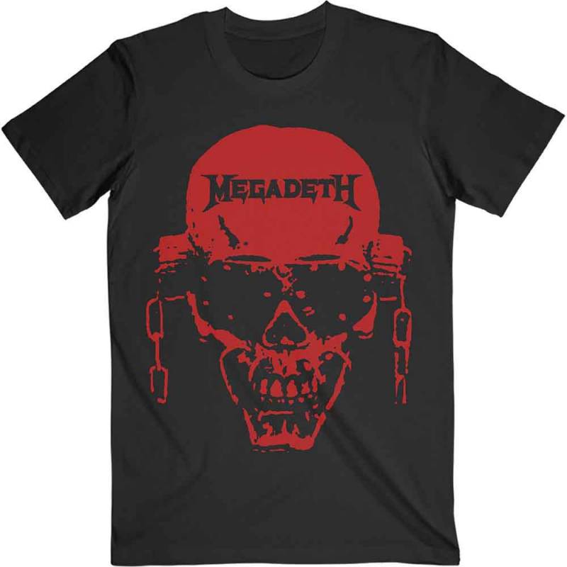 【予約商品】MEGADETH バンドTシャツ ユニセックス: Vic Hi-Contrast Red (Black)