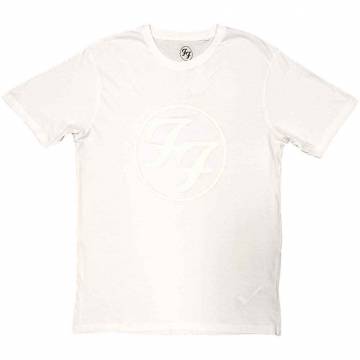 【予約商品】FOO FIGHTERS バンドTシャツ ユニセックス: FF Logo (White) (Hi-Build) - WHITE