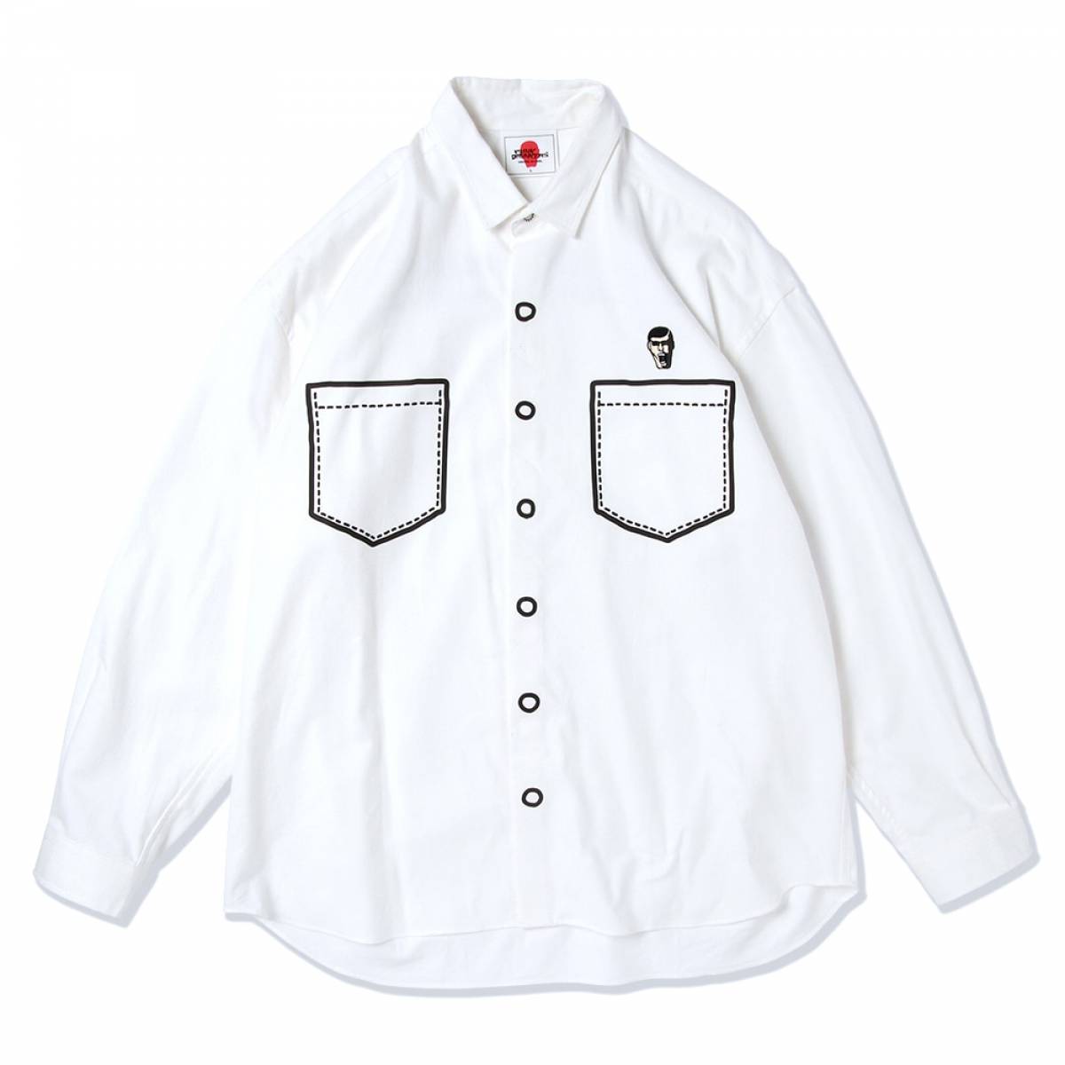 【予約商品】PUNK DRUNKERS (パンクドランカーズ) ダミーシャツ - WHITE