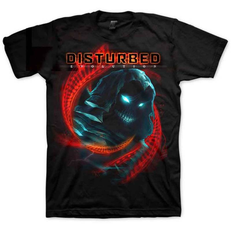【予約商品】DISTURBED バンドTシャツ ユニセックス: DNA Swirl (Black)