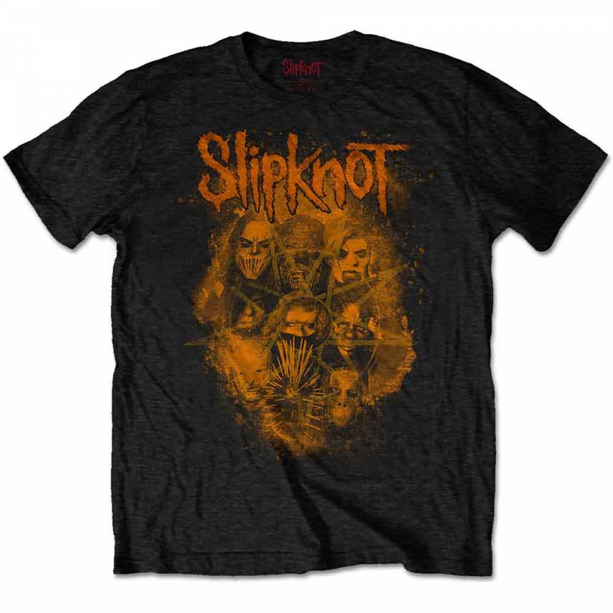 【予約商品】SLIPKNOT バンドTシャツ ユニセックス: WANYK Orange (Black) (Back Print) - BLACK