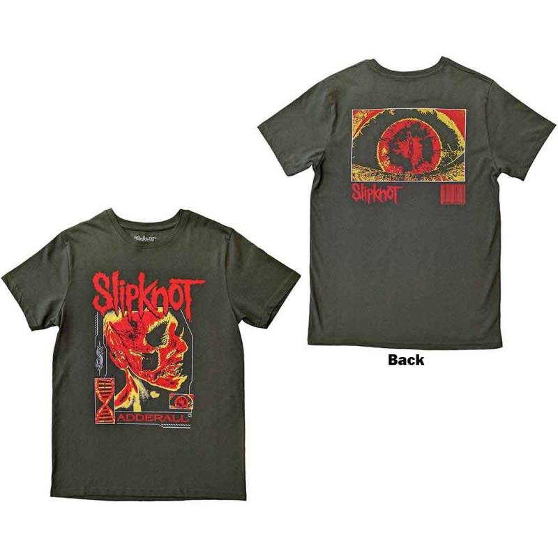 【予約商品】SLIPKNOT バンドTシャツ ユニセックス: Zombie (Green) (Back Print) - GREEN