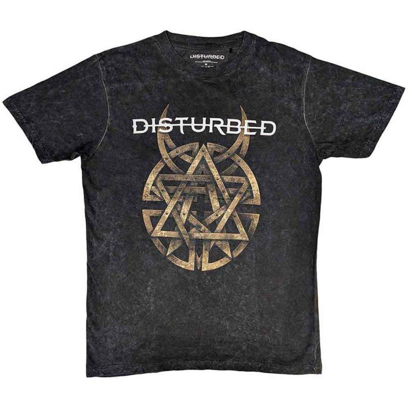 【予約商品】DISTURBED バンドTシャツ ユニセックス: Riveted (Charcoal Grey) (Wash Collection)