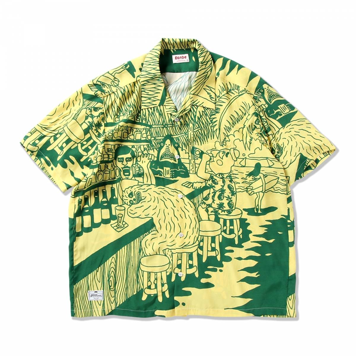 【予約商品】PUNK DRUNKERS (パンクドランカーズ) ［PDSxEanbe］南国アロハシャツ - YELLOW