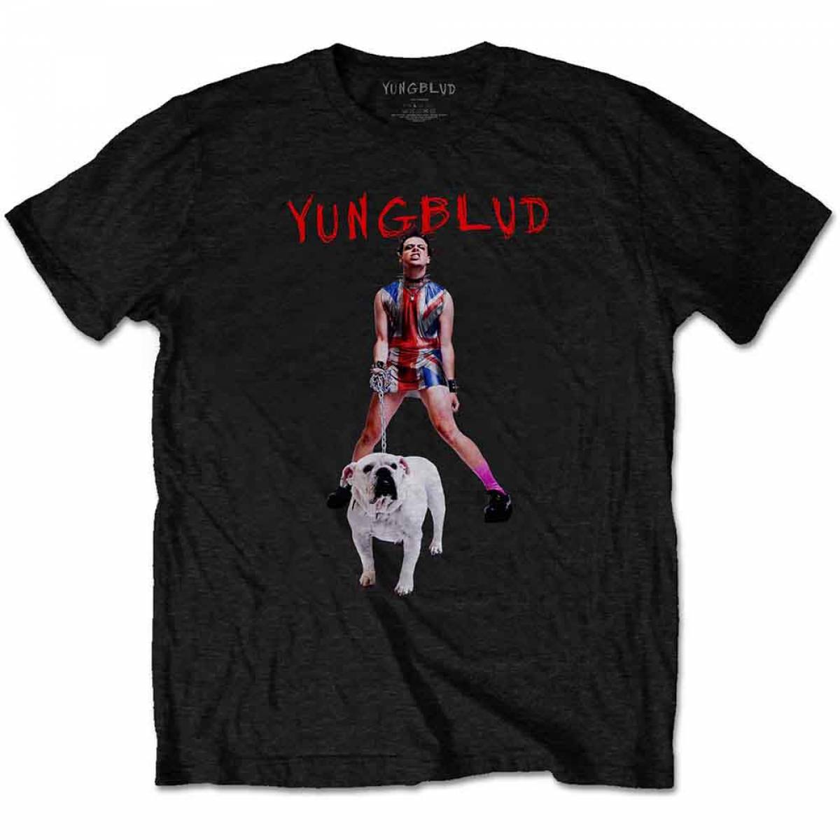 【予約商品】YUNGBLUD バンドTシャツ ユニセックス: Strawberry Lipstick (Black) - BLACK