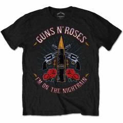【予約商品】GUNS N' ROSES バンドTシャツ ユニセックス: Night Train (Black)