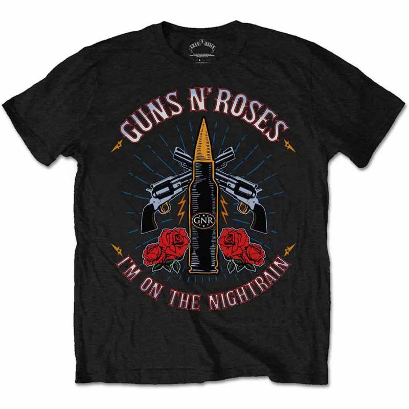 【予約商品】GUNS N' ROSES バンドTシャツ ユニセックス: Night Train (Black)