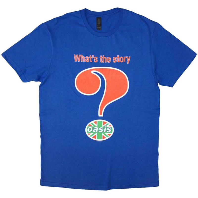 【予約商品】OASIS バンドTシャツ ユニセックス: Question Mark (Blue)