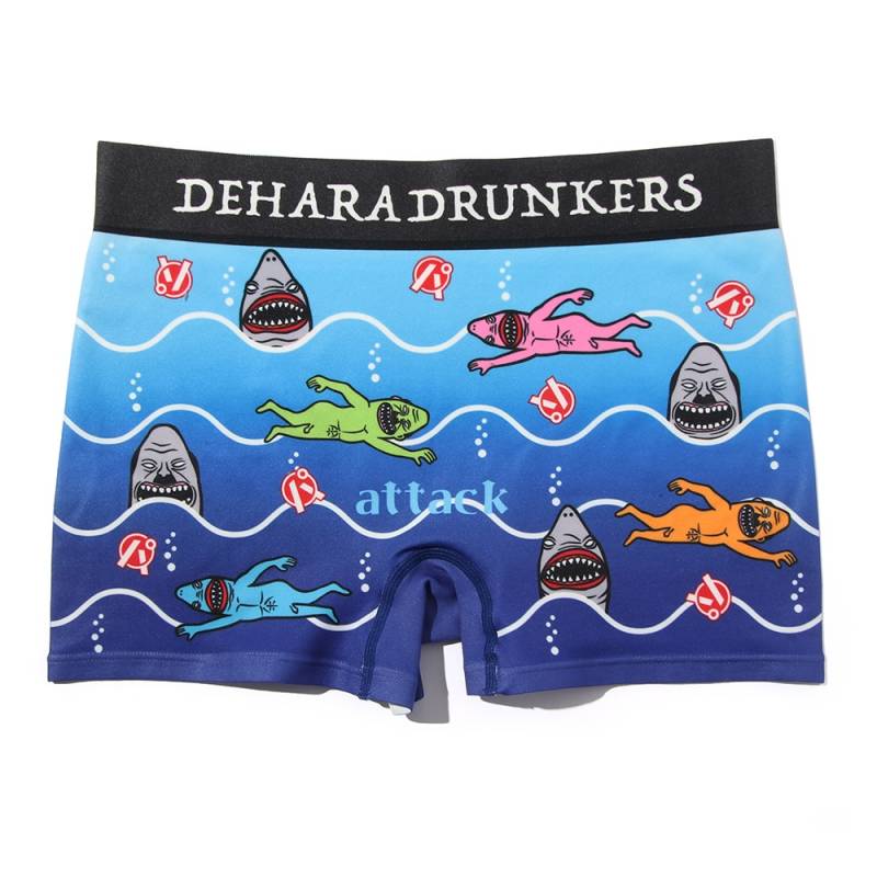 【予約商品】PUNK DRUNKERS (パンク・ドランカーズ) ［PDSxデハラユキノリ］さめんちゅとさとんちゅのボクサーパンツ - BLUE