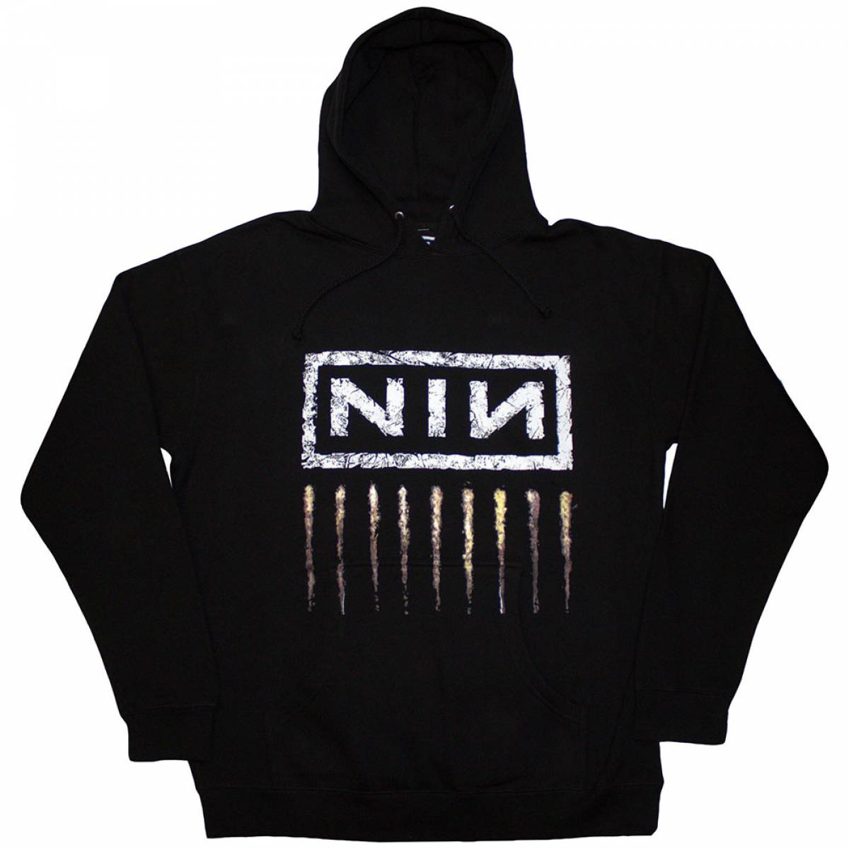 NINE INCH NAILS Unisex Pullover Hoodie: Downward Spiral - BLACK