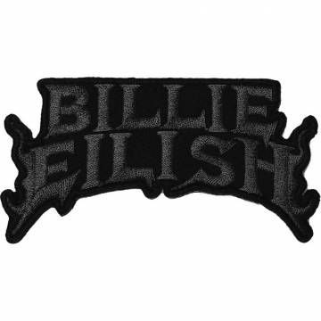【予約商品】BILLIE EILISH Woven Patch: Flame Black (Standard) - BLACK