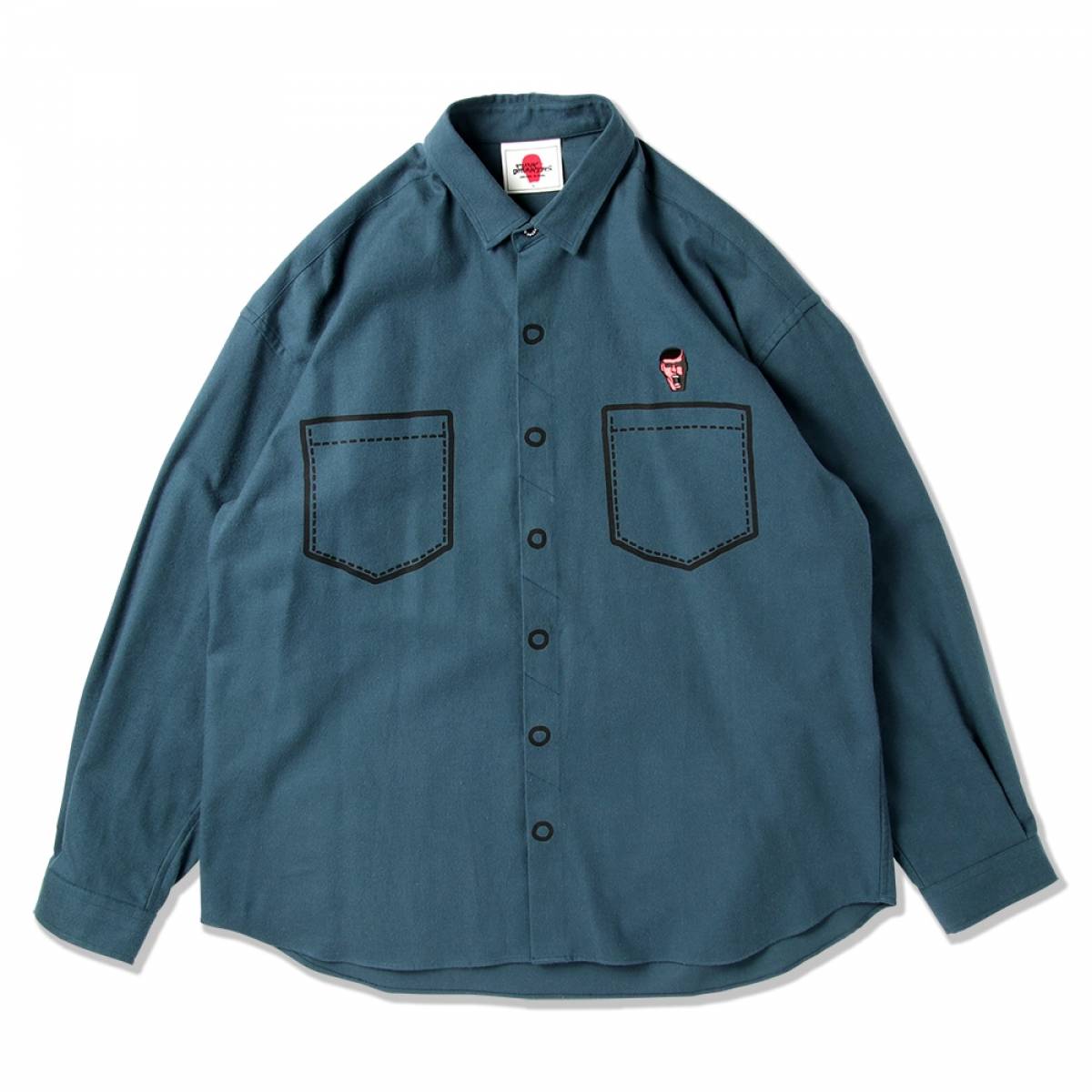 【予約商品】PUNK DRUNKERS (パンクドランカーズ) ダミーシャツ - A.GREEN