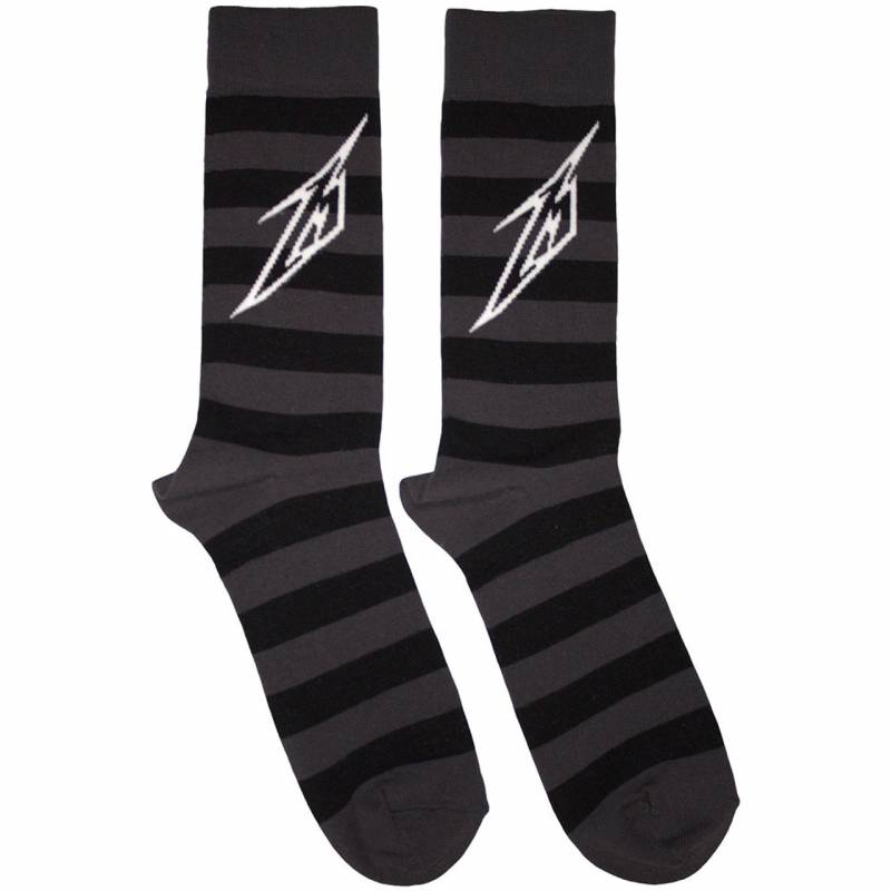 【予約商品】METALLICA Unisex Ankle Socks: Lightning M (Charcoal Grey) (UK Size 6 - 11)